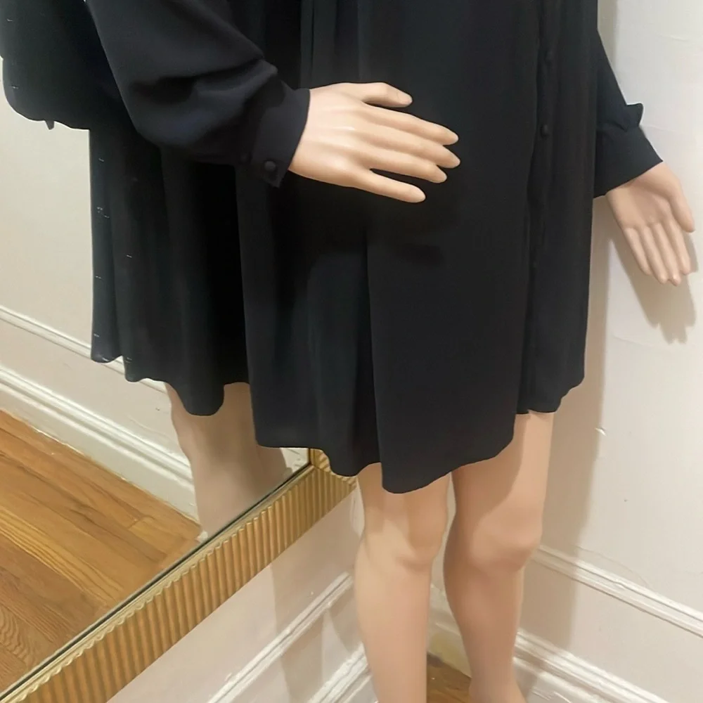 Se’zane Elegant mini Black Dress long sleeve
